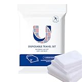 USTEL Hotel Bettwäsche - Große 230x200cm Einweg-Bettlaken mit 2 Kissenbezügen - Perfekt für Reisen und längere Aufenthalte - Weiche, atmungsaktive und hygienische Bettwäsche (1)