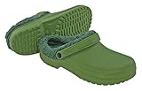 Hausschuhe Winter Clogs Gartenschuhe Sabots Pantoletten - gefüttert - Größe 37-49 (Green, EU Schuhgrößensystem, Erwachsene, Numerisch, M, 38)