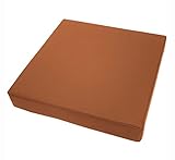 Dicke Stuhl-Sitzkissen, 40/45/50 cm, wasserdicht, Gartenstuhlkissen, Leder-Sitzkissen für Büro, Wohnzimmer, Esszimmer, Terrasse (50 x 50 x 8 cm, braun)
