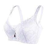 Unterwäsche Schwangerschaft Plus Größe Fünf Breasted Wireless Sport-BH Spitzen-BH Brustabdeckung Cup Große Weste BHS Damen Unterwäsche Rot (White, 38/85C)