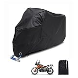Meisax Motorrad Abdeckplane Outdoor 245 * 105 * 125 cm Motorradplane Wasserdicht Winterfest Motorradabdeckung 210T Oxford Stoff Roller Abdeckplane Outdoor Indoor Fahrräder Motorradgarage, Schwarz