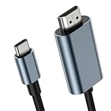 USB C auf HDMI Kabel 4K@60Hz 1440P@120Hz Type-C auf HDTV Konverter Thunderbolt 5 4 3 auf HDMI 2.0 HDR Adapter für iPhone 16 15 MacBook Pro Air Mac Mini, iMac iPad Galaxy S25 Ultra S24, Pixel Book (2M)