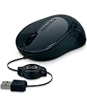 Speedlink BEENIE Mobile Mouse silent - kompakte Maus kabelgebunden USB, einstellbare Kabellänge mit Kabeleinzug, leiser Klick, schwarz