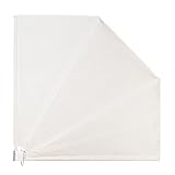 Ventanara® Balkonfächer beige grau Sichtschutz Balkon Windschutz Sonnensegel (140 x 140 cm, Beige)