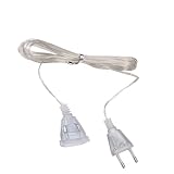 Weihnachtsbaum - 220-V Extension Cord Thin | Verlängerungskabel | Transparentes Verlängerungskabel | 10 Fuß Transparente Stromkabelverlängerung |Stromkabelverlängerung, Leuchtenkabel, Drahtverlänger