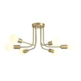 ZXDTVFGN Nordische Deckenleuchte Modern 12 Lichter Messing Gold Vintage für Esszimmer Küche Wohnzimmer Schlafzimmer Kupfer 6