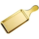 MAGICLULU Grillpfanne aus Edelstahl Saucenteller Tabletts Server Taco Sushi-Matte Platten sushi platte sushi teller langer Sushi-Teller Sashimi-Präsentationsteller Rostfreier Stahl Golden
