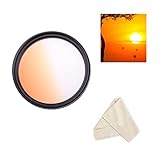 Kameralinse, 58 mm, orangefarbener Verlaufsfilter für Fujifilm X-T50 spiegellose Kamera mit XF 16–50 mm f/2.8–4.8 R LM WR Objektiv