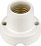 Porzellan Aufbauleuchte E27, Glasur weiß