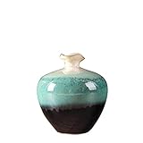 ASumPio Blumenarrangement, Weinschrank, Dekorierte Vase, Feine Keramikvase, Farbverlauf, Tischblumenvase, Schlafzimmer, Balkon, Hydrokultur-Pflanzvase, Rosenvasen,17.5 * 21CM