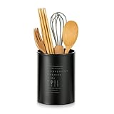 Küchenutensilienhalter Besteckkorb Besteckhalter Utensilienhalter Küche: Küchenhelfer Set Edelstahl Schwarz Vintage Nordischen Stil Langlebiger Küchenutensilien Behälter mit Matter Oberfläche