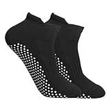 DECOMELODY Rutschfeste Atmungsaktive Kurzsocken mit Anti rutsch noppen Verstärkte Sohle für Yoga und Fitness Unisex Sportsocken für Sicheren Halt Glatten Böden für Indoor und Outdoor einsatz