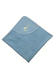 Sterntaler Kapuzenbadetuch 100x100 cm Dino Rexi - Badetuch mit Stickerei aus saugfähiger Baumwolle - Babybadetuch mit Kapuze aus Waffelpikee, blau