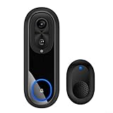 Video Türklingel 1080P HD Wireless Überwachungskamera Zwei Wege Audio IP65 Wasserdicht Gegensprechanlage für Tuya App Schwarz
