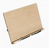 Industrieller Kochbuchständer aus Metall mit Tablet-Halter, Küchenhandwerk, Rezeptbuchständer für Kochbücher, Holz-Kochbuchhalter für Küche, 20 x 20 x 28 cm