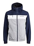 JACK & JONES Herren JJERUSH Hood Bomber NOOS 12200208, Navy , XL