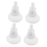 NIYANGLE 4 Stück Toilettensitz Schrauben Befestigungsset Kunststoff Passend Ersatzteile Toilettensitz Befestigung Schraubenset Runde Toilettenbolzen Abdeckung Robust Langlebig Leicht