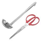 DECORNIJIA Brennholzgreifer und Holzkohleschaufel Kaminzubehör Satz aus Edelstahl Robustes Feuerstellenwerkzeug für Sicheres Anzünden und Ascheentfernen Beim Lagerfeuer und Camping