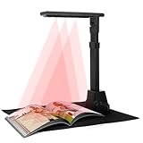 11MP Tragbar Dokumentkamera, Professioneller Buchscanner und Scanner, Dokumentscanner A3/A4 Dokumentenkamera Schneller Scanner, Größe Erfassen, OCR SCA-nner Visualizer für Windows & macOS Verfügbar