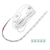 Mobestech Nähmaschine, LED-Lichtstreifen, kaltweiß, 2 Stück, mit Touchdimmer, 5 V, USB-betrieben, selbstklebend, 6500 K (kalt))
