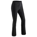 Maier Sports Marie, Enganliegende Damen Skihose, Wasserabweisende Softshell Schneehose, Stretchmaterial und verstellbarer Bund, PFC-frei, stormprotec-Technologie, Schwarz, Gr. 38 (W29/L31)