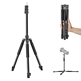 NEEWER Fotografie Lichtstativ, 47–195cm (1,5–6,4 ft) Aluminium-Stativ mit umkehrbarer Studiobeleuchtung, Smartphone Videostativ mit 1/4' Schraube für Blitzlichtkamera Softbox, 2kg Tragkraft, ST195