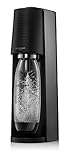 SodaStream Terra Sprudelwasserbereiter, mit 1 Liter wiederverwendbarer BPA-freier Wasserflasche zum Karbonisieren und 60 Liter Quick Connect CO2-Gasflasche - Schwarz