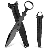 Fonyet Neck Knife Messer EDC Messer mit Kydex Scheide Outdoor Klein Messer 17cm Stiefelmesser Gürtelmesser Scharfes Kampfmesser Campingmesser für Outdoor Survival