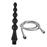 GeRRiT Silikon Analdusche Set mit Metall Schlauch Frauen Vaginal Irrigator Analreinigung Einlauf Intimdusche Klistierspritze Anal Dildo Intimreinigung Sexspielzeug für Frauen Männ