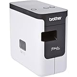 Brother PT-P700 Beschriftungsgerät für den PC (für 3,5 bis 24 mm breite TZe-Schriftbänder, bis zu 30 mm/Sek. Druckgeschwindigkeit), Schwarz, Grau