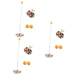 Happyyami 3 Sätze Tischtennis Trainer Kinderspiele Tischplatte Planke Magnetisches Angelspiel Zubehör Für Bausätze Trainingsgerät Indoor-slapping-Spiel Hölzern