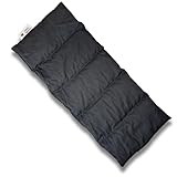 Franzis Nähstube 50x20cm Dinkelkissen Schwarz in 100% Baumwolle I Körnerkissen Dinkel 50x20 für Mikrowelle I Wärmekissen, Dinkelkernkissen, Nackenwärm