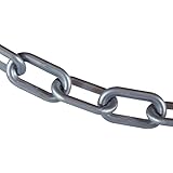 Mr. Chain Absperrkette aus Kunststoff, silberfarben, 12,7 cm Durchmesser und 1,2 m Länge (50008–50)