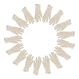 IMIKEYA 20 Stück Einweghandschuhe Klein Latex Rutschfest Küchen und Reinigungshandschuhe Lebensmittelecht Schutz