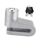 PENIKOKO Motorcycle Disc Brake Lock Silber Kompaktes Diebstahl Schloss aus Langlebiger Legierung Einfach Tragbar und Platzsparend Geeignet für Motorroller Scooter und Motorräder