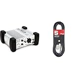Behringer ULTRA-DI DI100 Professionelle batterie-/phantomgespeiste DI-Box & STAGG SAC3PXMDL - Audio- Patchkabel - 3 Meter - 1x XLR Male / 1x Klinke Male - 6,3mm