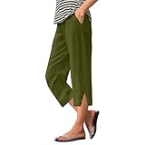 Modische Damenhose, niedriger Gürtel, schmal, leicht, Cargohose, schmal, schmeichelhaft, klassisch, blumig, erweiterbare Taille, grün, XL