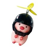 Lenkerspielzeug - süße Lenker -Tier -Puppenfiguren mit Helmen | Fun Handy Barr Decoration Swine Figurine | Handelsbaum -Cartoon -Ornament für Motorrad, Scooter und Fahrradpersonalisierung
