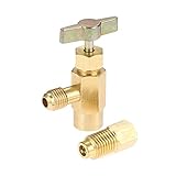 WUYIN R1234YF AC Kältemitteldosen-Flaschenöffner-Ventilwerkzeug, kompatibel mit selbstdichtenden Ventildosen 1/4 SAE 1/2 Zoll ACME Buchse passend für Autozubehör WUYIN