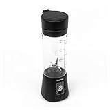 Huslog Standmixer Tragbar Kabelloser Mixer To Go 180W, Usb, Schwarz