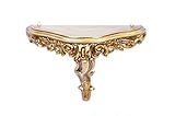 Ideacasa Gold Golden Regal Konsole Regal Wall barocker Stil Louis XVI 31x21 cm