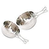 LAPYAPPE 1Satz Campingschüssel mit Klappbarem Griff Teiliges Große und Kleine Schüssel Netzbeutel für Outdoor Kochen Picknick und Reisen Multifunktionale Geschirr