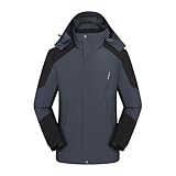 7VSTOHS Wasserdichte Outdoorjacke für Herren, Herren Regenjacke Leichte Kapuzenjacke, Winddichte Atmungsaktiv Outdoorjacke Wanderjacke mit Kapuze