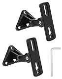 QWORK® 2er-Set Universal Lutsprecher Wandhalterungen Boxen Wandhalterung, 180º Neigung/Drehung, Halten bis zu 13,6kg