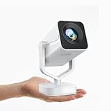 Mini Beamer Unterstützt 4K 1080P | Auto Trapezkorrektur | 270° Drehung Smart Klein Projektor Bluetooth WiFi6 AKATUO Tragbarer Projector Handy Kompatibel mit HDMI/TV Stick/Laptop