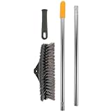 SAFIGLE Bodenbürste mit Langem Stiel Rotierende Reinigungsbürste für Fliesenfugen und Ecken Vielseitiger Schrubber für Bad Küche Dusche und Bodenreinigung