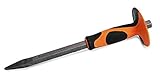 KENDO Meisel Hand - Spitzmeissel - Gesamtlänge 300 mm - Meißel Handschutz mit ergonomischem Soft Touch 2-Komponentengriff