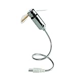LogiLink UA0294 USB-Ventilator mit Uhrzeitanzeige Silber