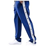 Jogginghose Breit Herren Baggy Relaxed-Fit Sweathose Weites Bein Hosen Einfarbig Aestethic Sweatpants Elastische Taille Freizeithosen Straight Leg Hose Cargohosen mit Kordelzug und Taschen Streetwear