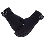 MeiPing Damen Winter Handschuhe Warmer Plüsch Handsch schwarzuh Gefüttert Winddicht Handschuhe für Damen und Mädchen